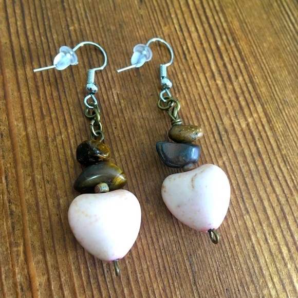Ladies Long Beaded Dangle Earrings, Handmade Ladies Earrings - Picture 1 of 4